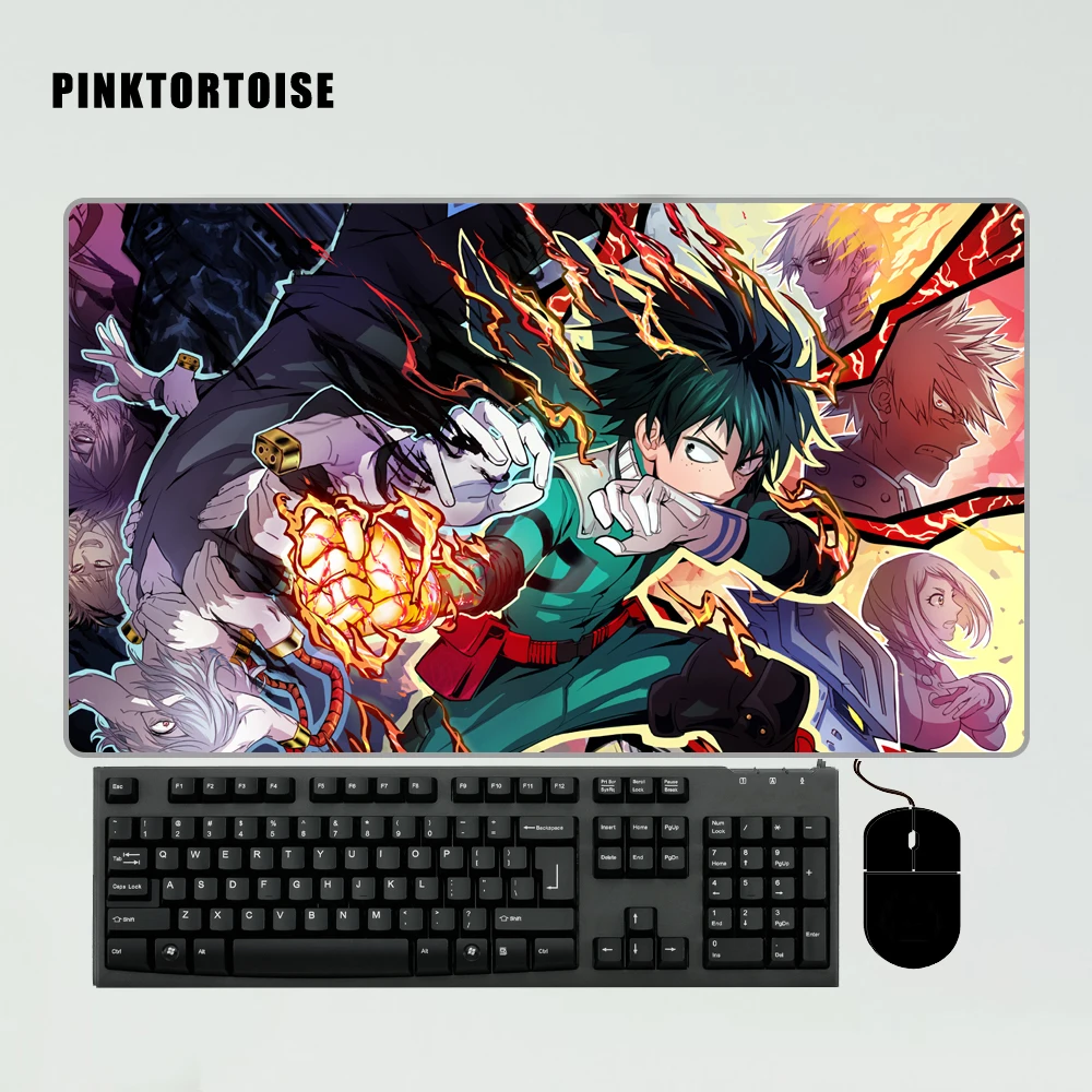 

PINKTORTOISE Mousepad Anime My Hero Academia Mouse pad Midoriya Izuku&Bakugou Katsuki PLAYMAT CUSTOM Large Mousepad Mat