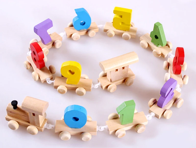 Материалы montessori Обучающие деревянные игрушки для детей раннего обучения дошкольного обучения геометрических фигур Математика игрушечный поезд