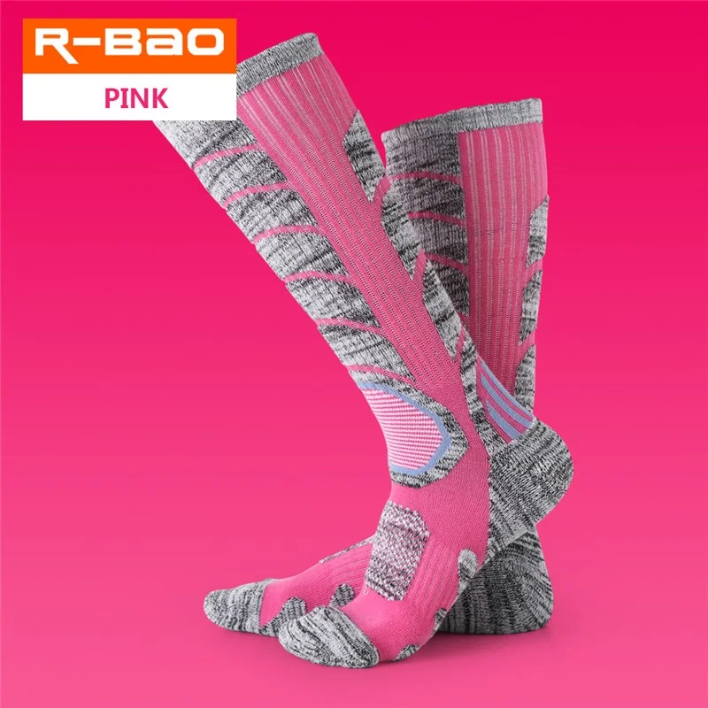 Pink RB3301 высококачественные носки для катания на лыжах/пеших прогулок махровые теплые дышащие износостойкие спортивные носки - Цвет: Pink
