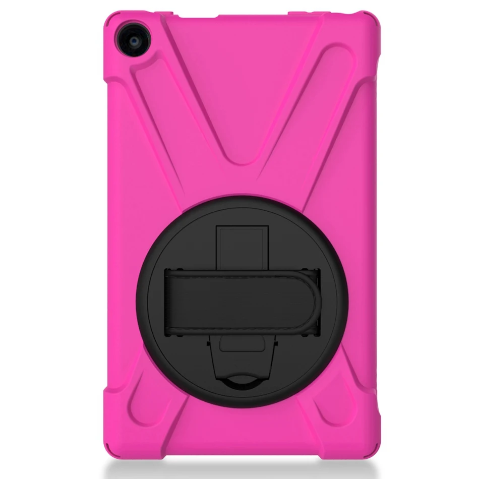 rose red Сверхмощный ударопрочный чехол на руку для Amazon Kindle Fire HD 8 HD8 с подставкой Гибридный детский безопасный чехол для планшета - Цвет: rose red