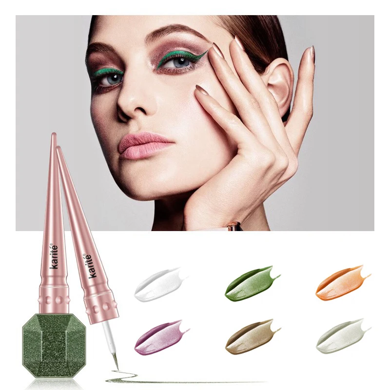 Подводка для глаз с блестками Профессиональная Матовая подводка легко носить
