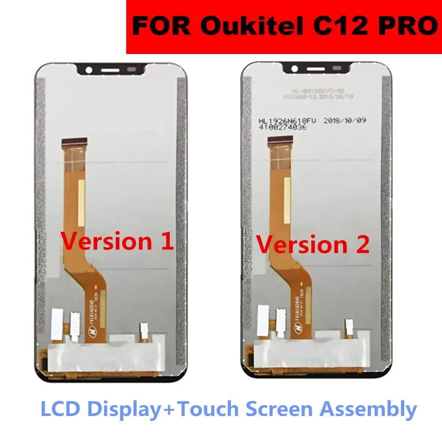 6 18 ''для Oukitel C12 PRO ЖК-дисплей сенсорный экран дигитайзер сборка Ремонт для