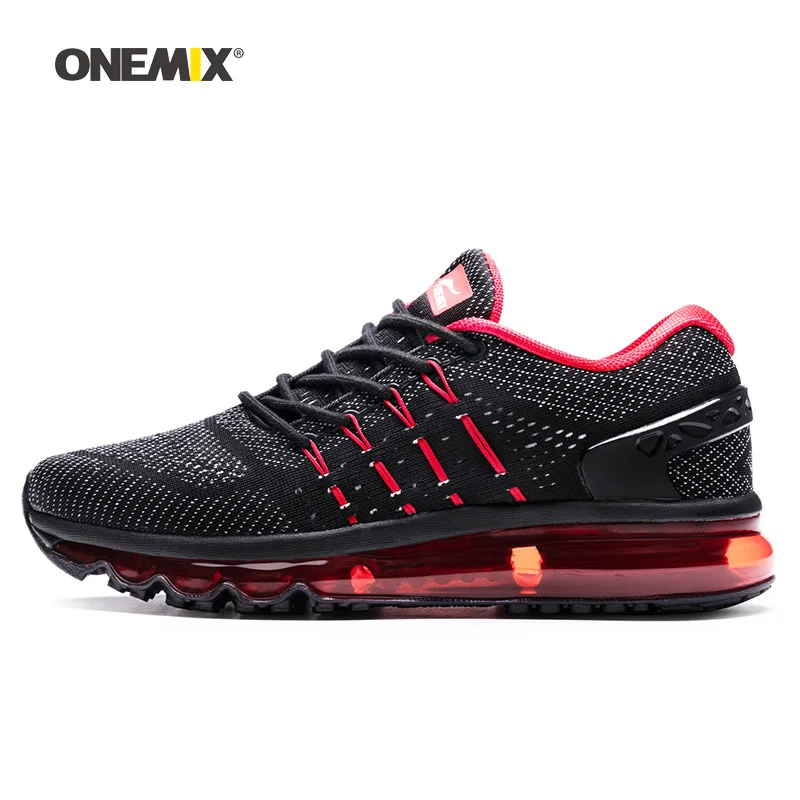 ONEMIX Air/женская спортивная обувь для мужчин; сетчатая уникальная обувь; язык; спортивные кроссовки; Черная дышащая Спортивная обувь; кроссовки с подушкой; 8