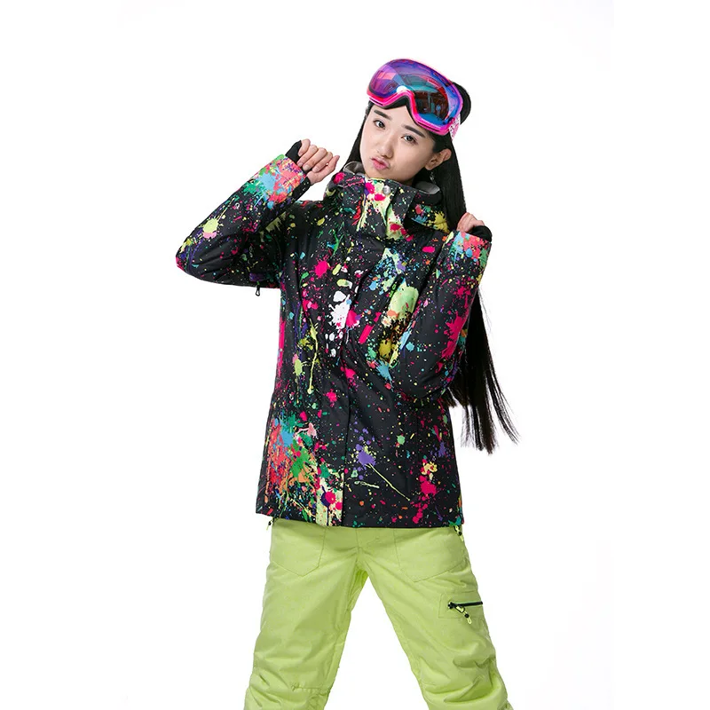 GSOU зимний женский лыжный костюм зимняя уличная одинарная двойная доска