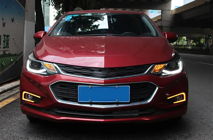 2 шт. автомобильный стиль светодиодный фары для Chevrolet Cruze- для Cruze фара Объектив двойной луч H7 HID Xenon bi xenon объектив