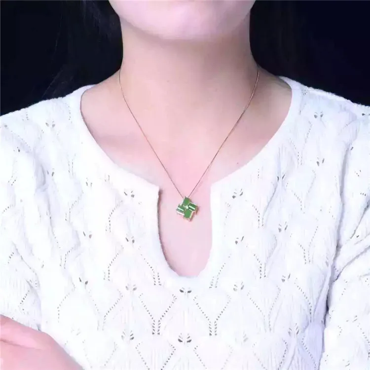 

KJJEAXCMY boutique jewels S925 Pure silver inlay natural jasper female style pendant + necklace, collarbone chain, water drop c