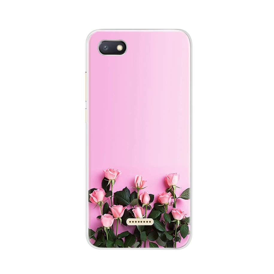 Мягкий чехол из ТПУ для Xiaomi Redmi 6A модный силиконовый защитный с принтом задней