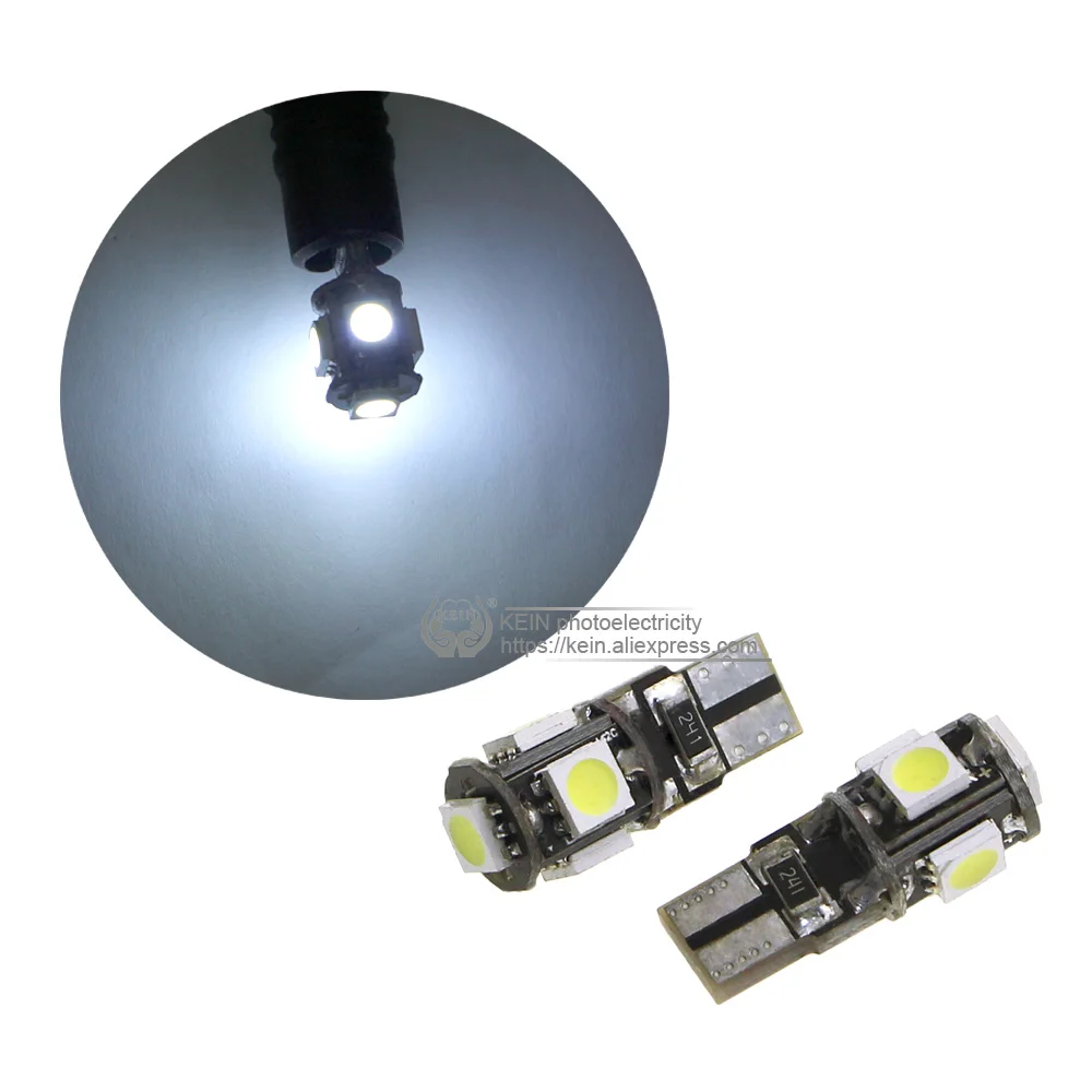 KEIN 10 шт. t10 led Canbus w5w 5smd 5050 водить автомобиль 194 168 клиновидные боковые светильник