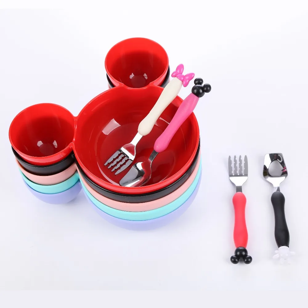 Противоударная детская мультяшная тарелка для кормления поднос блюда держатель