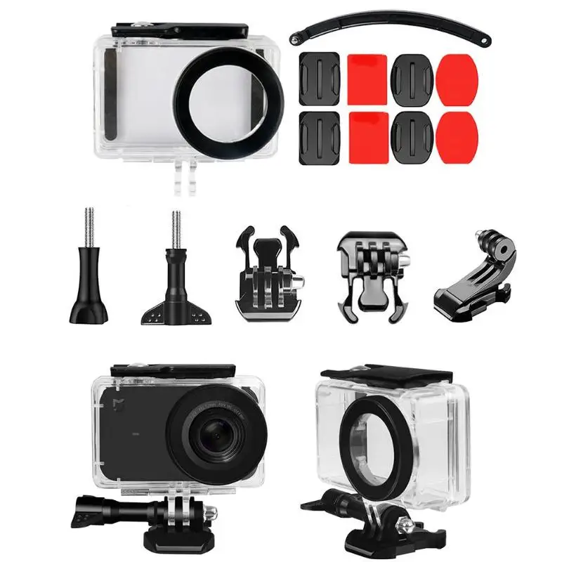 15 шт. водонепроницаемый чехол шлем Автоспуск комплекты для Gopro Hero 5 6 7 аксессуары