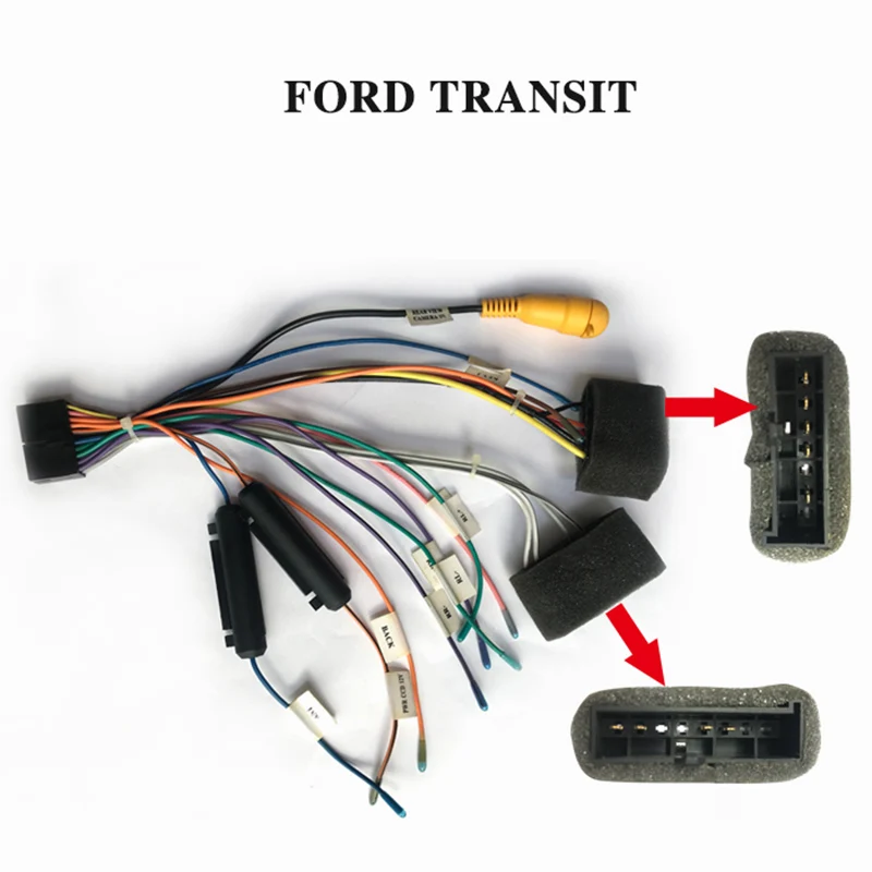 

New Hot Special ARKRIGHT Wiring Harness Cable For FORD TRANSIT Radio Head Unit Adaptor