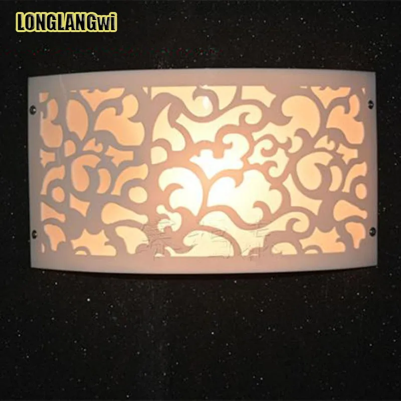 Бесплатная доставка модные лазерные резные светодиодные настенные лампы