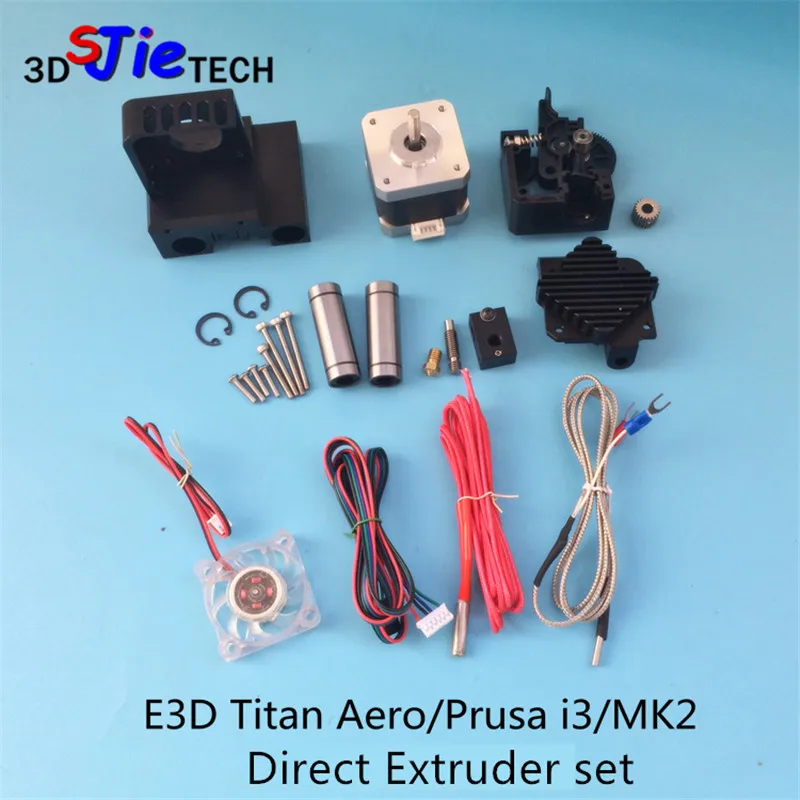 New Titan Aero Titan Prusa I3 MK2 direct extruder carriage kit aluminum alloy direct head set 1.75/3mm 0.4mm