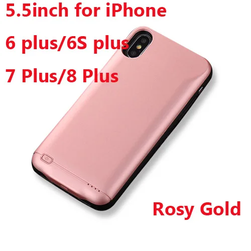 For iPhone 6P 7P 8P Чехол для зарядного устройства для iPhone 6, 6s, 7, 8 Plus, 3000 мАч/4000 мАч/5000 мАч, зарядное устройство для iPhone X, XR, Xs, Max, чехол для мобильного зарядного устройства, чехол для телефона - Цвет: For iPhone 6P 7P 8P