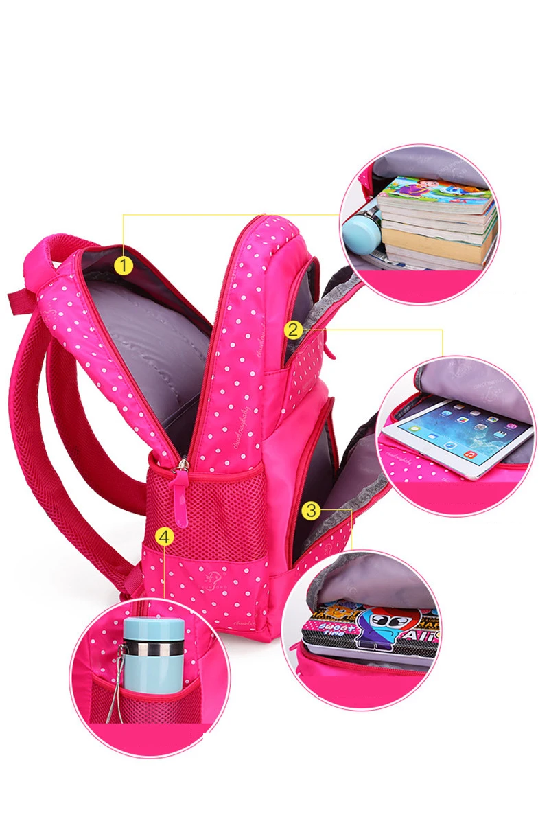 Рюкзаки мешки для подростков девочек Волна печати Школа Рюкзак Дорожная сумка 4