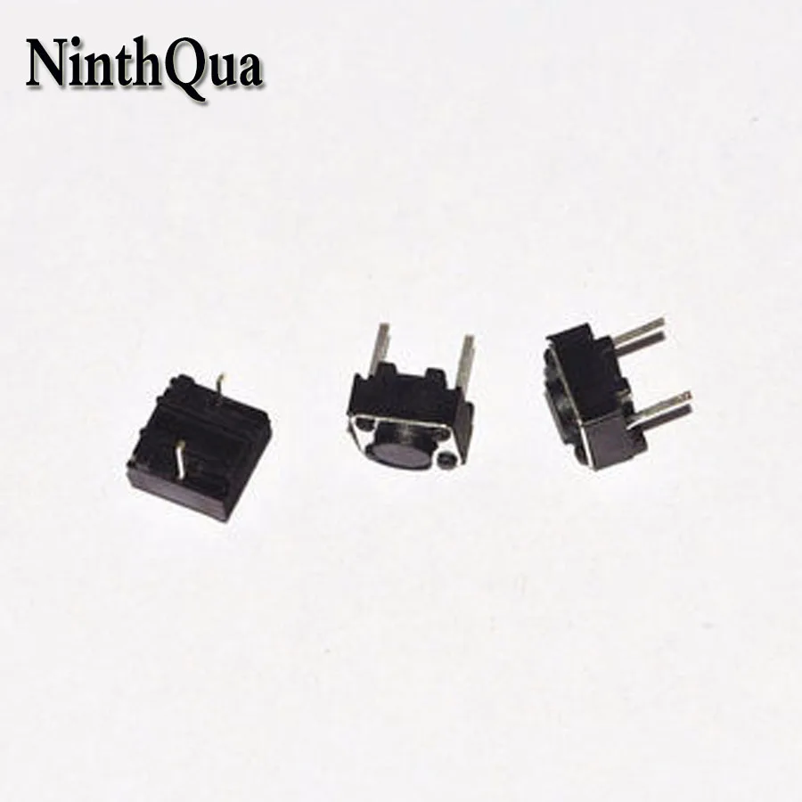 100 шт. 6*6*4 3 мм 2-контактный вертикальный тактовый переключатель 6x6x4 2P