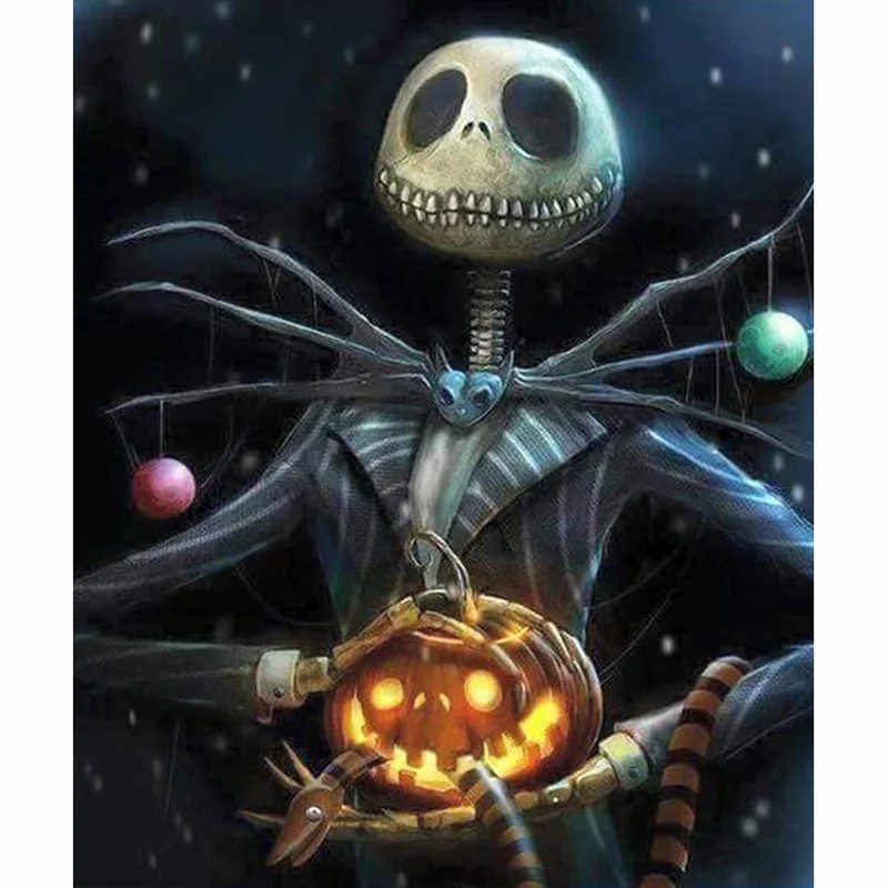 5d DIY алмазная живопись Череп декорации Алмазная вышивка крестиком Полный Круглый