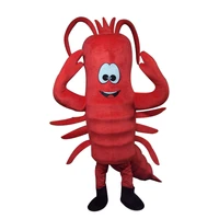 red lobster mascot costume langouste crayfish cartoon advertising performance outfit fancy dress adult size mascot