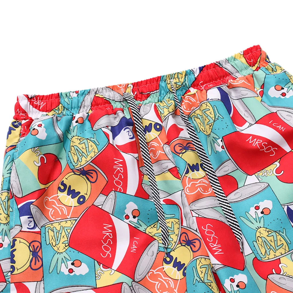 SAGACE модные мужские шорты с принтом быстросохнущие пляжные плавки повседневные