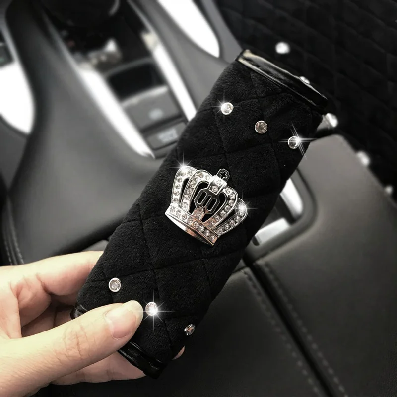 Зимний плюшевый Алмазный Кристалл Корона чехол рулевого колеса автомобиля Стразы Авто покрытый руль автомобиля аксессуары для интерьера