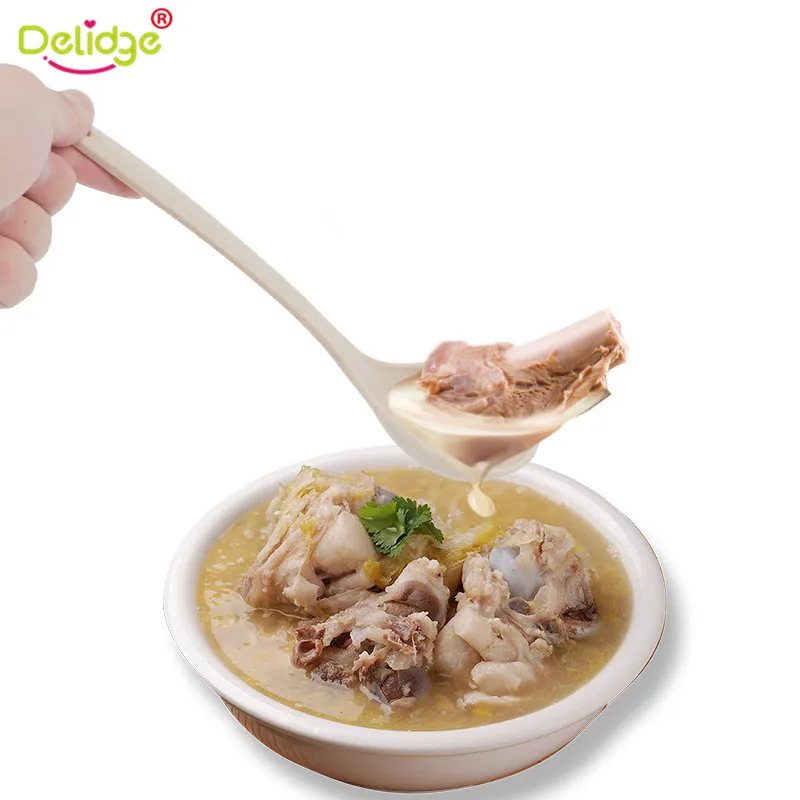 Delidge 1 шт 23,3*7 см длинная ложка пшеничной соломы Большой Размеры 4 цвета густой суп кухонная Ложка инструменты дропшиппинг