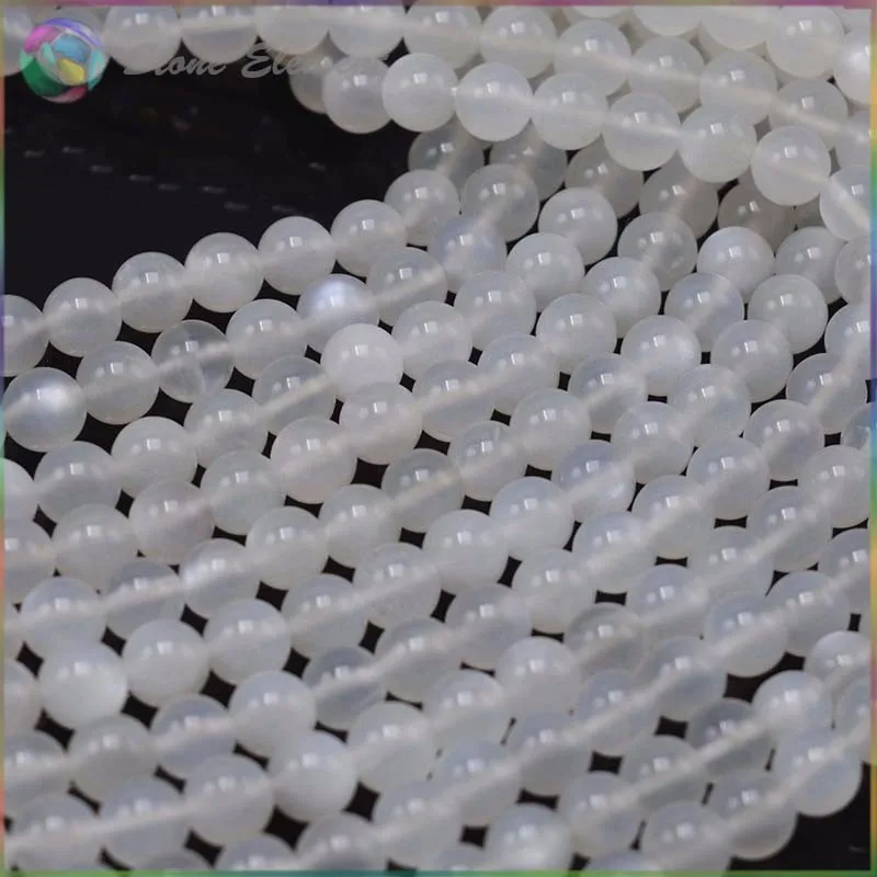 Хорошее качество натуральный белый лунный камень Свободные Круглые бусины 6 мм, 8 мм