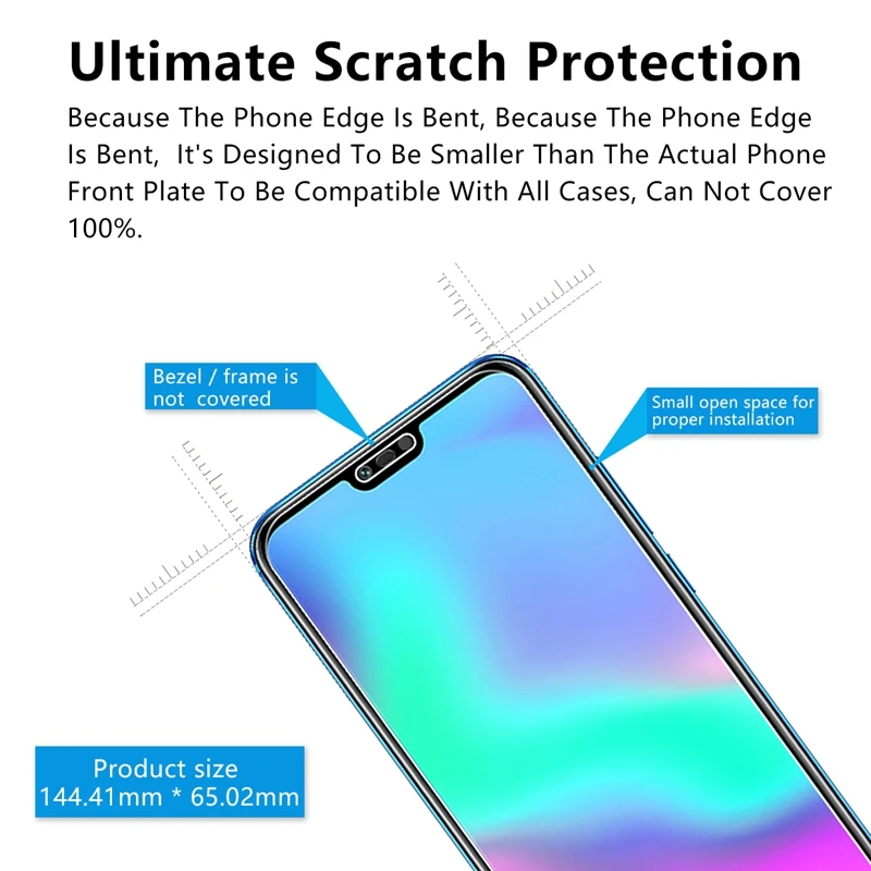 10 Pcs/Lot 2.5D 0.26mm 9H Premium Tempered Glass For Huawei Honor Screen Protector Toughened protective film |