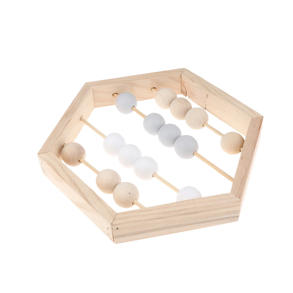 Wooden Деревянные счеты-шарик шарики монтессори игрушка, новогодний подарок для детей, малышей, маленьких изучение математики игрушки Обучающие игрушки - Цвет: Wooden