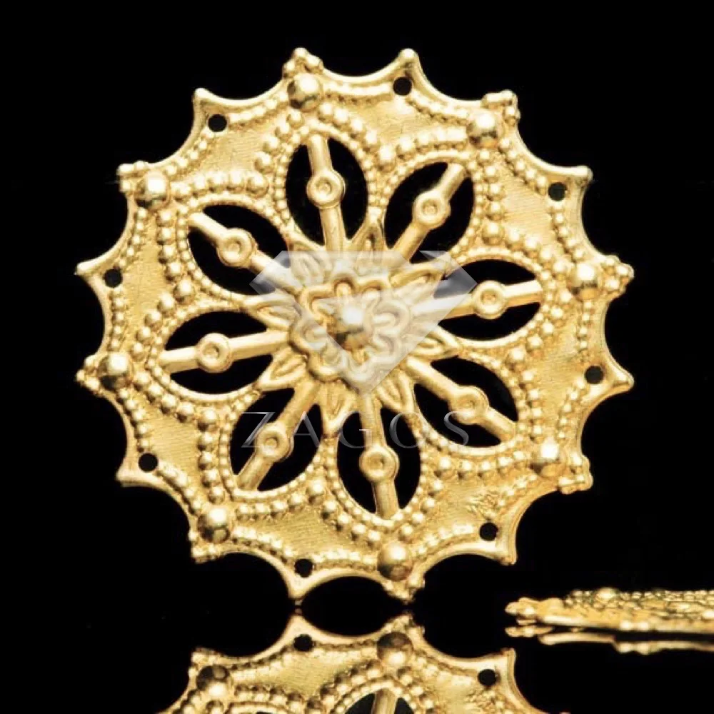 10 шт. необработанная латунь 34 5x34 5x0 5 мм|raw brass|jewelry makingflower filigree |