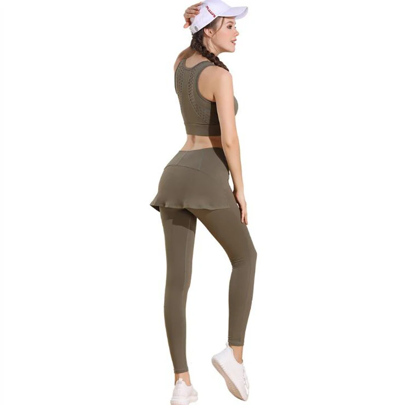 Новинка облегающая одежда для фитнеса женщин 2 шт./компл. комплекты йоги