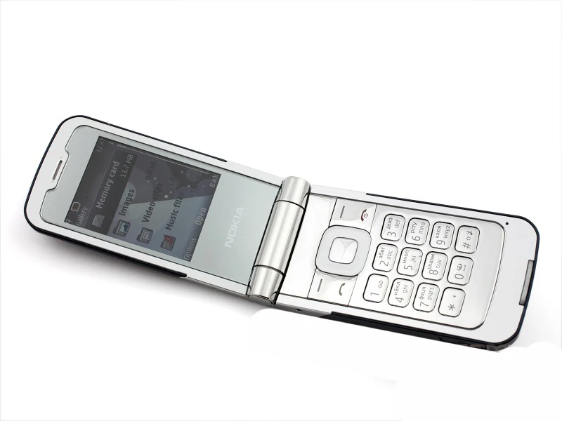 Восстановленный Nokia 7510 оригинальный 7510A Supernova мобильный телефон Flip Bluetooth Mp3