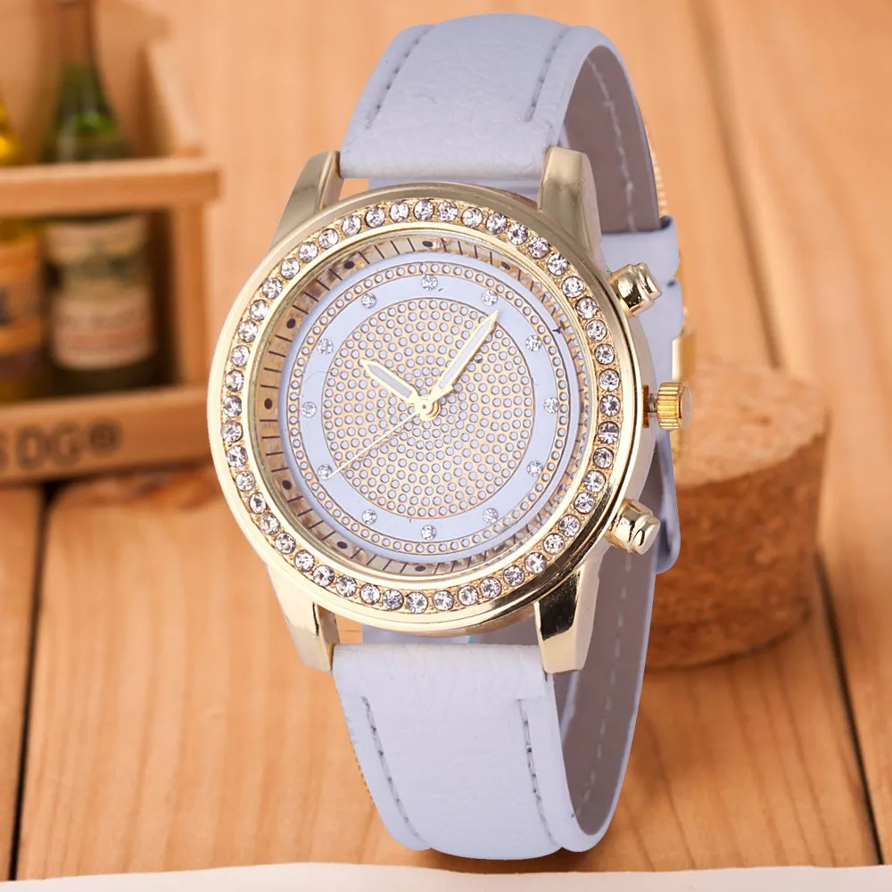Великолепные новые популярные женские наручные часы с бриллиантами кварцевые