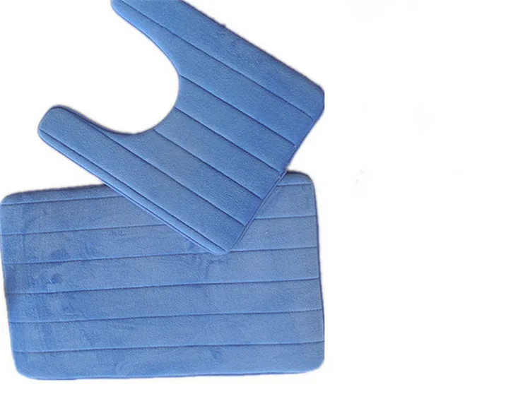 2pcs/set Simple Floor Mat For Toilet U Shape Bathroom Carpet WC Footmat Closestool Bath Soft tapete banheiro | Дом и сад