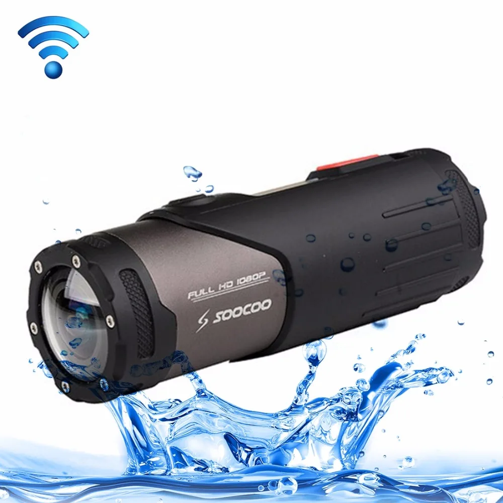 Спортивная камера SOOCOO S20WS HD 1080P Wi Fi 12 МП 170 градусов широкоугольный объектив 15 м