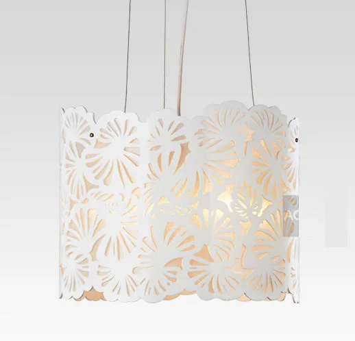 16 &quotБЕСПЛАТНАЯ ДОСТАВКА слоновая кость Полые Цветы акриловый абажур шнур