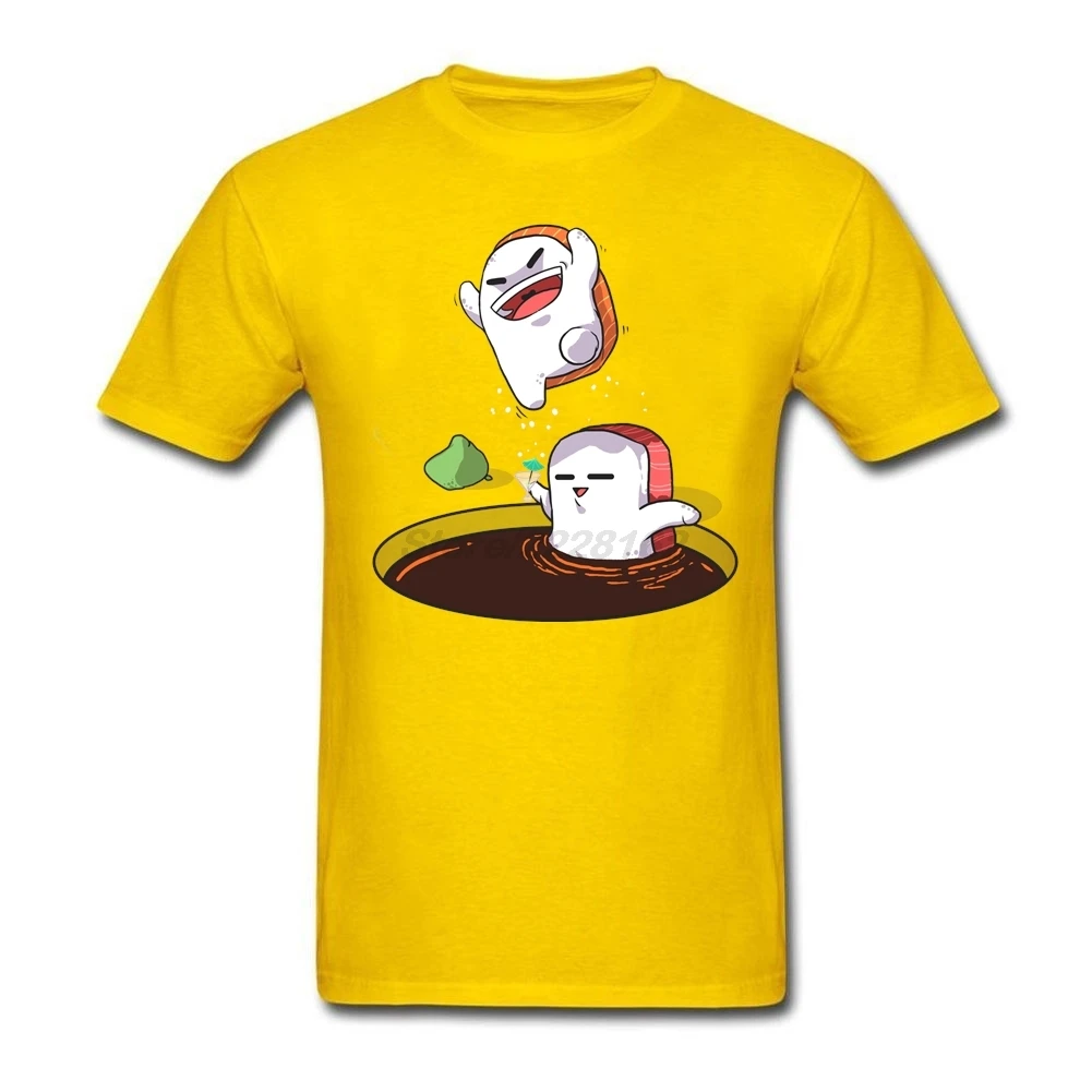 Роскошные футболки мужские черные Camisetas Art Sushi Cannonball Harajuku размера плюс футболка