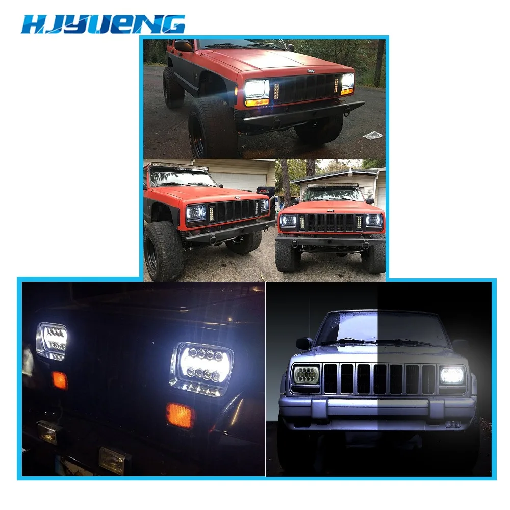 5X7 дюймов 85 Вт h4 светодиодный фонарь 7x6 для Jeep Wrangler YJ XJ truck FLD Firebird Celica 240SX 7 фонарь|led