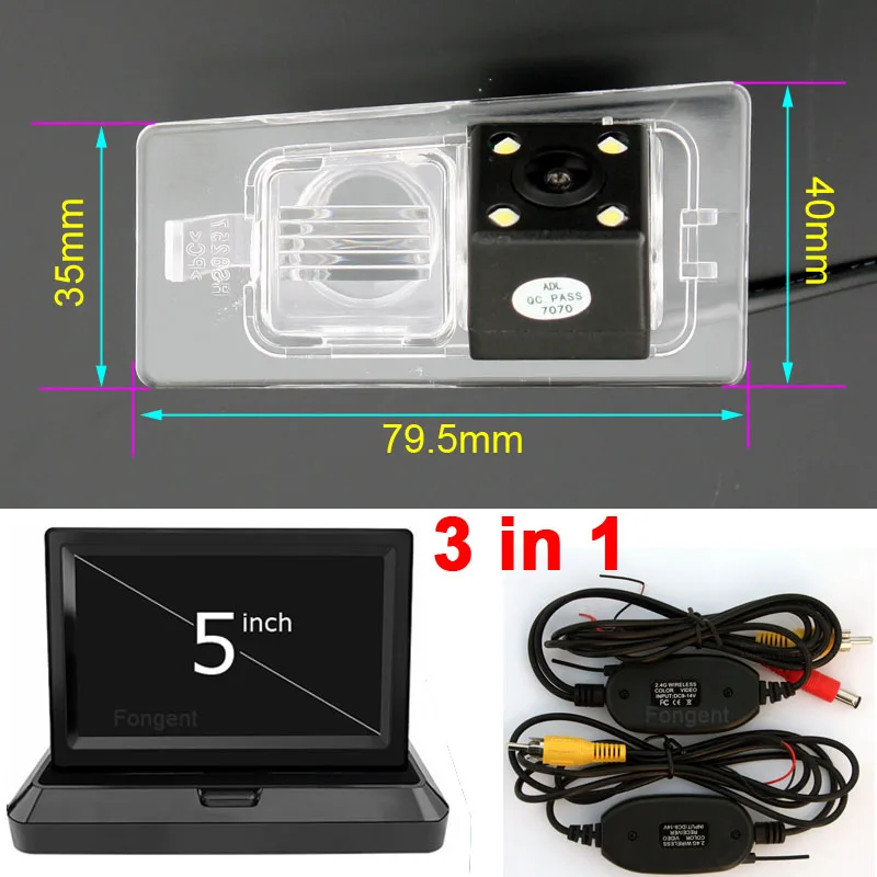 wireless monitor 5 Обратный резервный парковочная камера заднего вида для азиатского hyundai Elantra 2011 2012 2013 Kia Ceed Европейская версия - Название цвета: wireless monitor 5