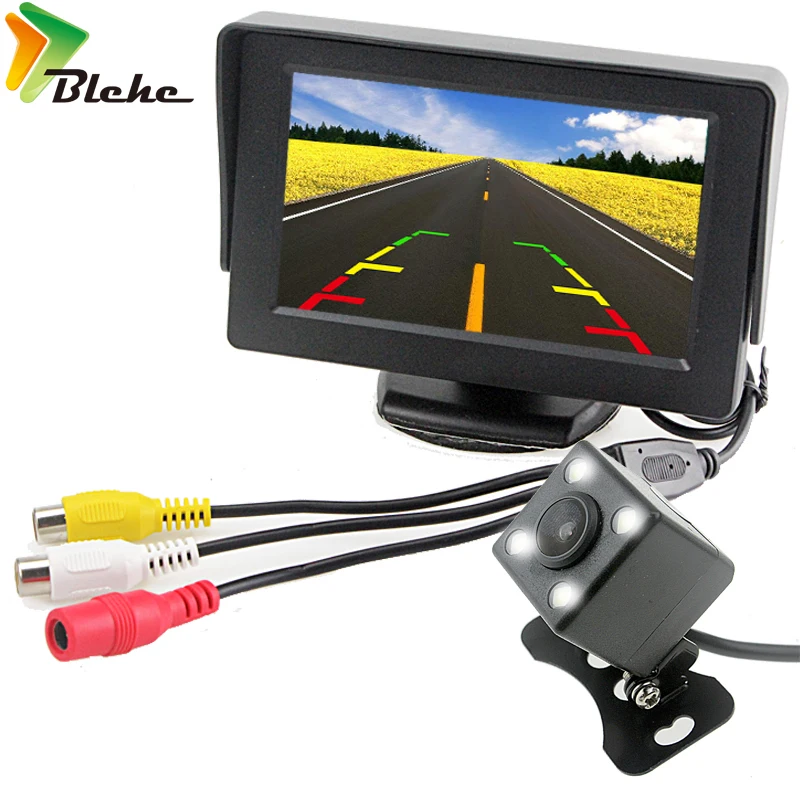 Blchc 2 в 1 TFT LCD видео 4 3 дюймов парковочный HD экран монитор с камерой заднего вида