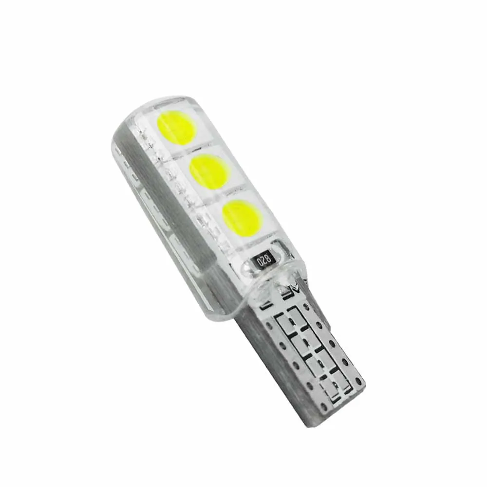 10 шт. 6000K автомобильные аксессуары T10 5050 6SMD W5W 194 дверные внутренние габаритные