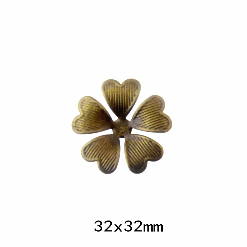 Бесплатная доставка розетки с цветами соединители античная бронза