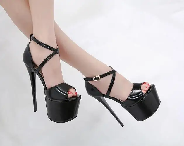 

2018 New Summer Sexy Women Pumps Sandals High Heels 16CM Fashion Stripper Shoes Party Pumps Women Platform Pole Dancing Sandals