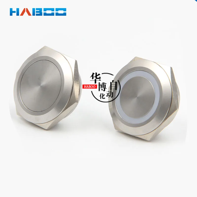 

5 шт. упаковка плоская головка переключатель dia.25 мм Мгновенный Электрический кнопочный переключатель 1NO IP65