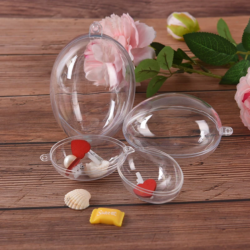 

3Sizes DIY Bath Bomb Mold Plastic Clear Mould Reusable Eggs Shape Crafting Home Hotel Decor For Christmas Gift Bath Care Tool