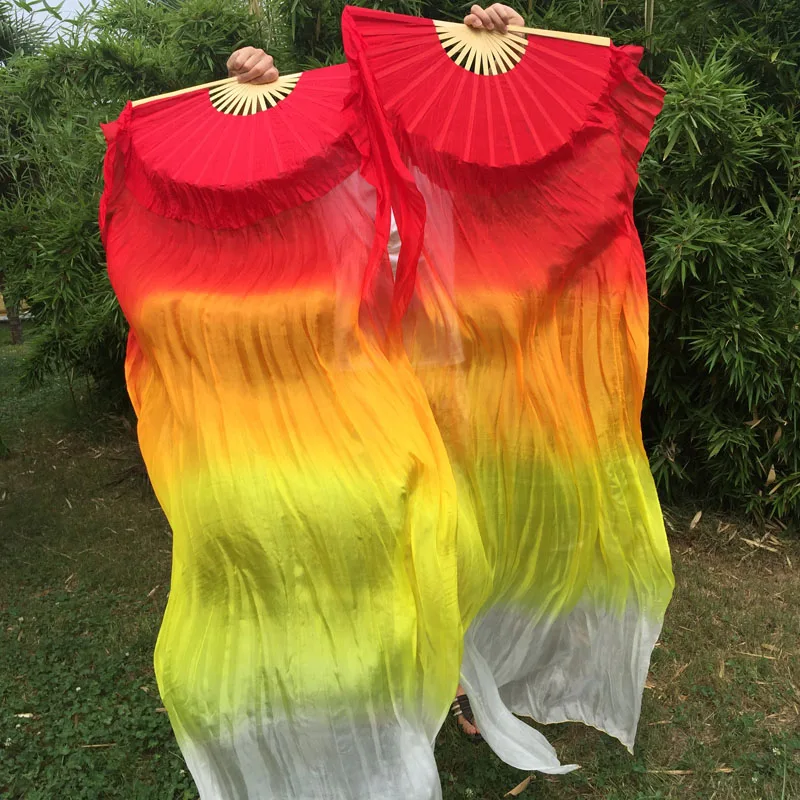 Веер для танца живота 1 пара = 2 шт. из 100% натурального шелка Размер 8x0 9 м|veils band|veil