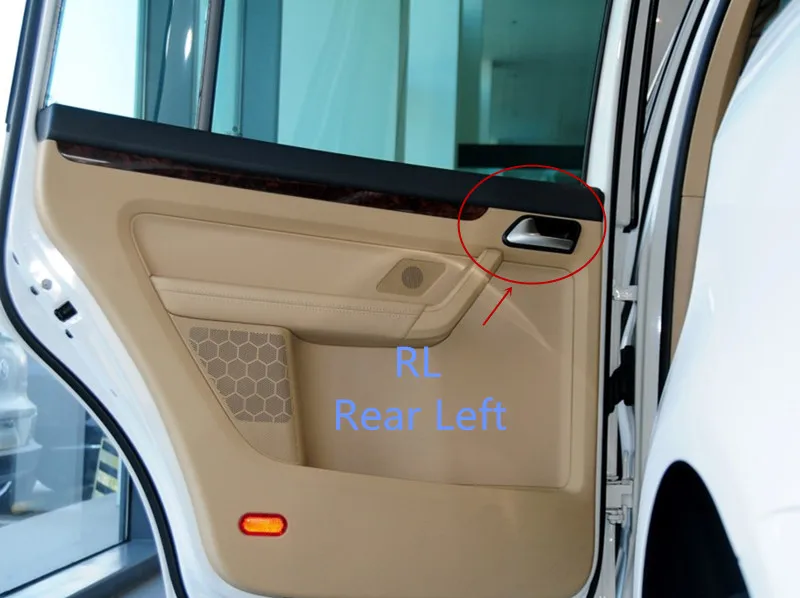 Rear Left RL Soarhorse для VW Touran Caddy автомобиля хромированная внутренняя дверная ручка - Цвет: Rear Left RL