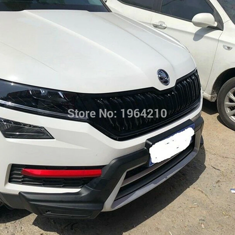 MONTFORD для Skoda Kodiaq ABS черный вокруг отделки гоночные решетки Передние решетки передний центр сетки грили автомобиля Стайлинг