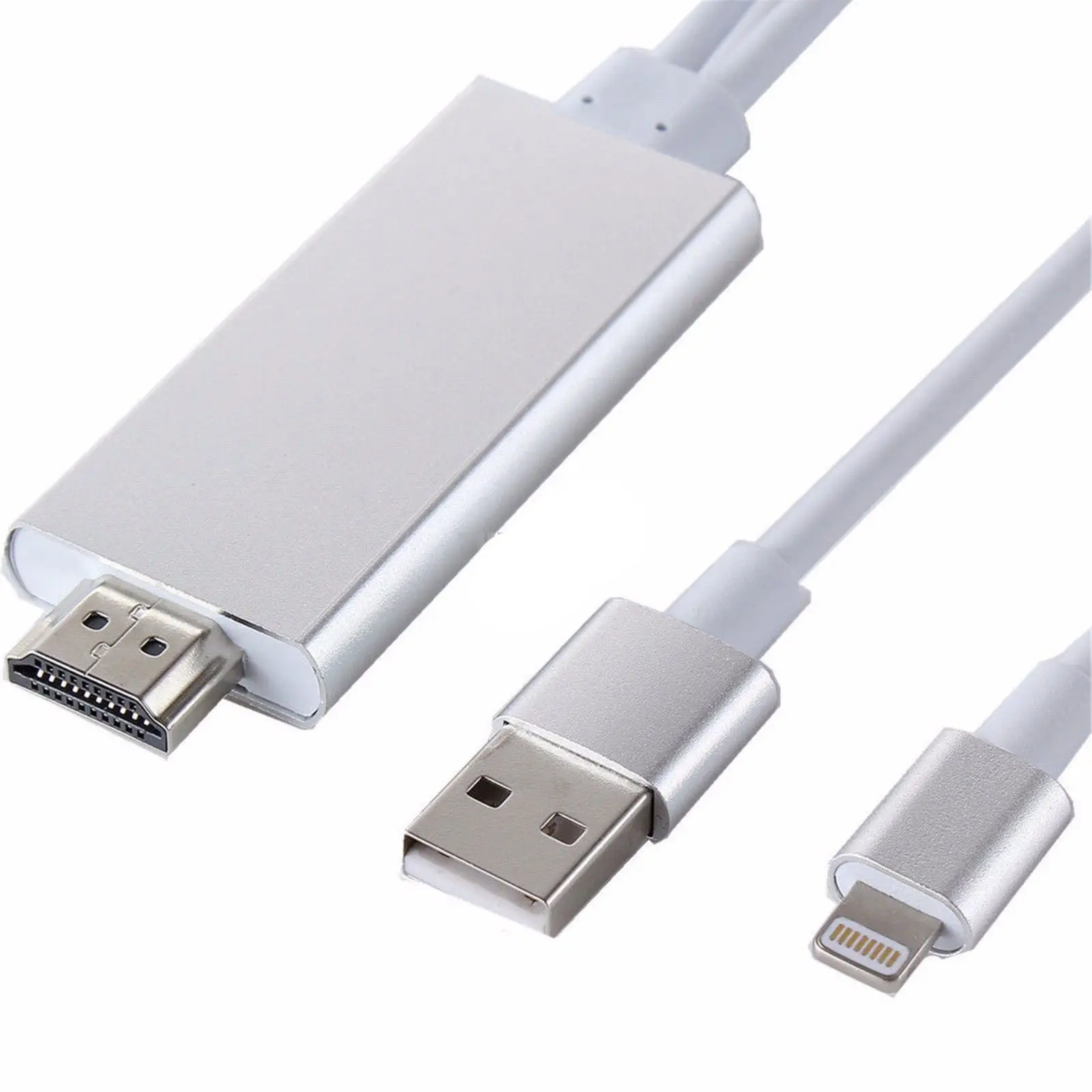 Кабель HDMI с Lightning на адаптер HDTV AV USB кабель 1080P для iPad Air /iPad mini 2 3 4 iPhone X 8 7 6S Plus