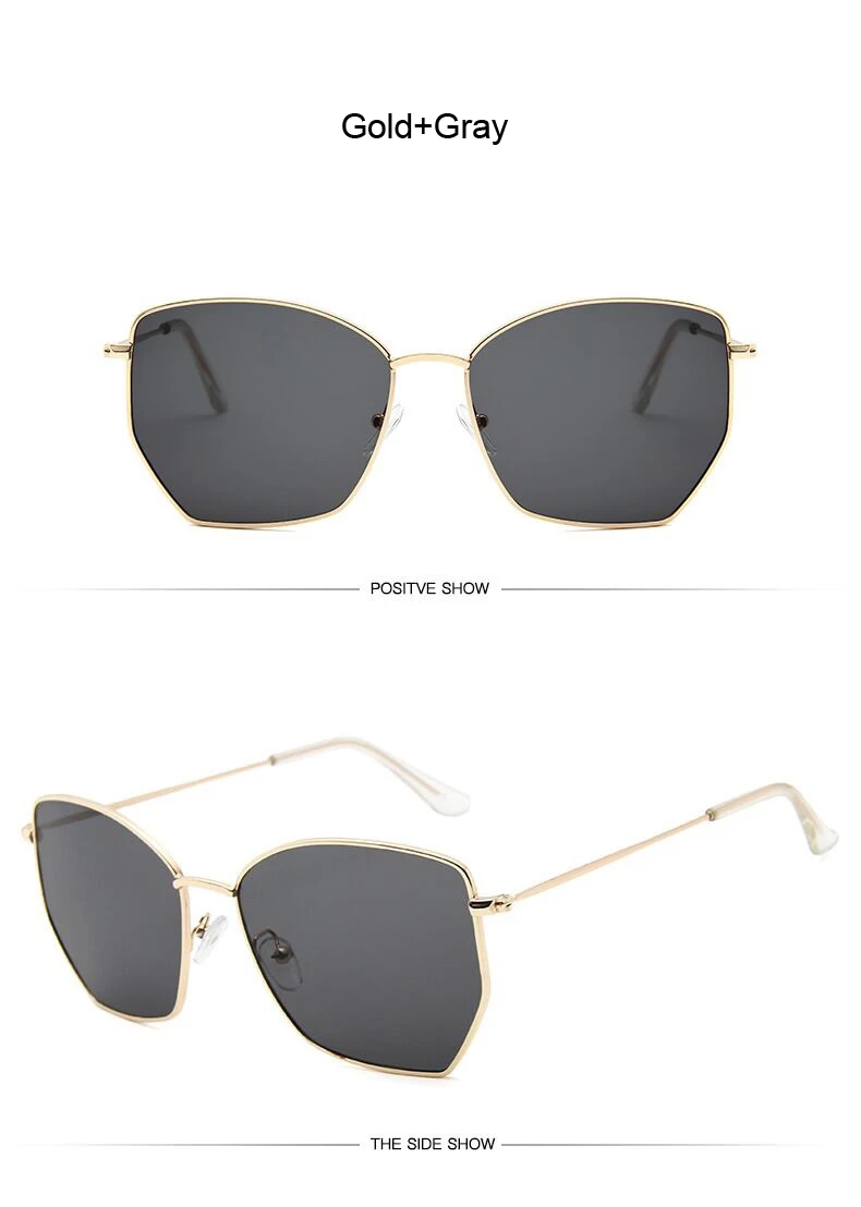 Women Cat Eye Sunglasses Cute Sexy Brand Designer Summer Retro Oversized Frame Black Yellow Cateye Sun Glasses Female