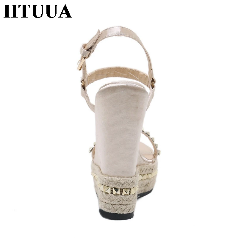 HTUUA/женские босоножки Босоножки на платформе женская обувь летние туфли высоком